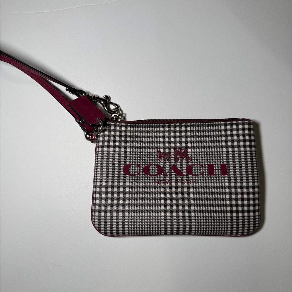 Coach vintage gingham retired wristlet